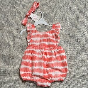 Pink Tie Dye Bubble Romper